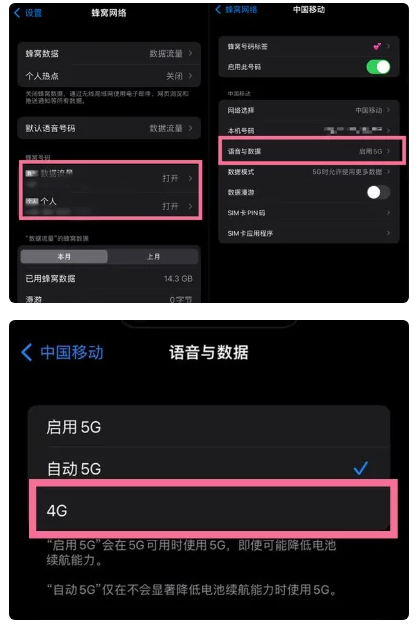 衡南苹果手机维修分享iPhone14如何切换4G/5G? iPhone14 5G网络切换方法 