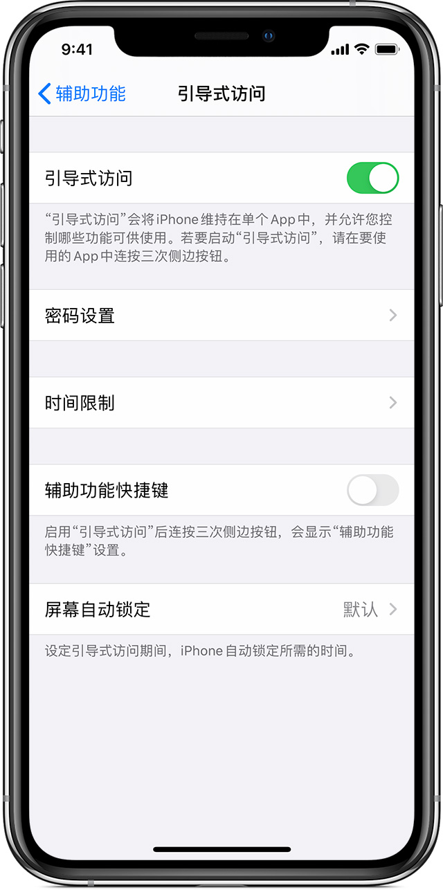 衡南苹果手机维修分享如何在 iPhone 上退出引导式访问 